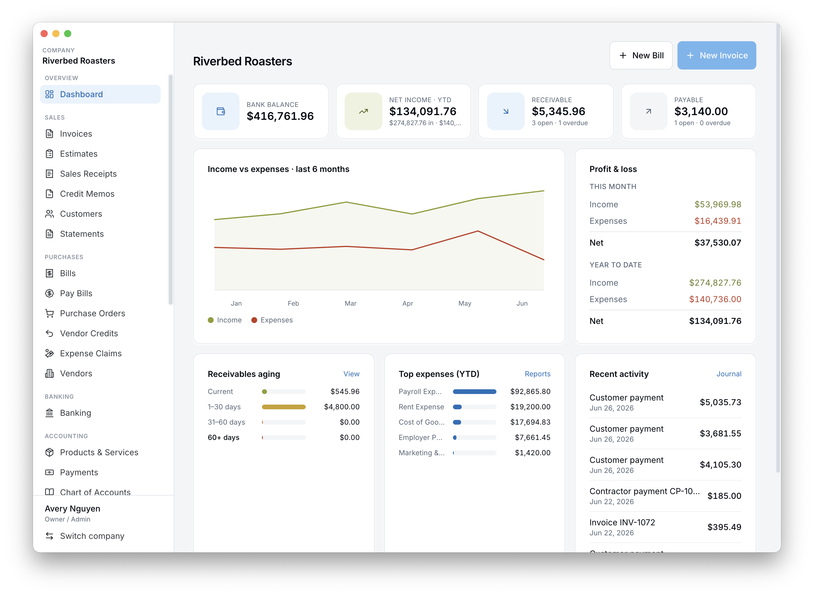Robinette accounting & payroll app
